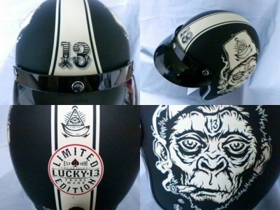 画像3: LUCKY13"Smoking Chimp"Motocycle Helmet