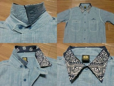 画像1: KRAZY ROD"NATTY BREEZE"CHAMBRAY SHIRT 