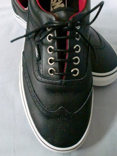 画像1: VANS"ERA WINGTIP"BLACK LEATHER