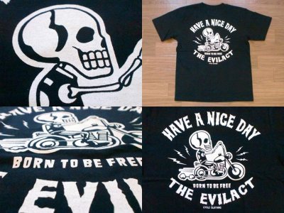 画像3: EVILACT"Skull Biker"6.2oz Tee