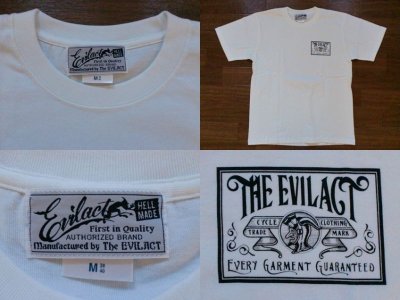 画像1: EVILACT"Old Sign"6.2oz Tee