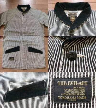 画像1: EVILACT"Shawl collar coverall / no printing"