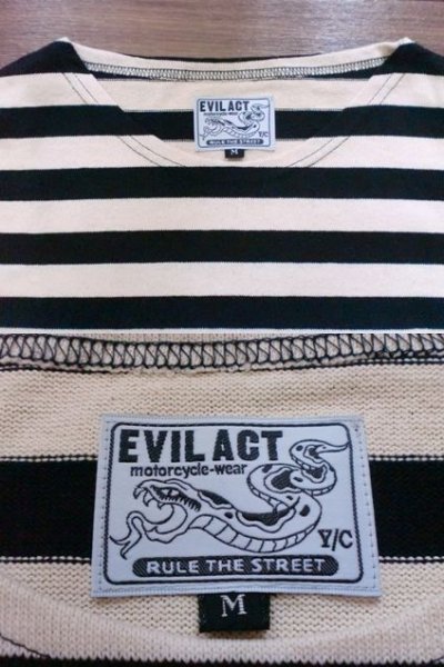 画像3: EVILACT"Boat neck marine shirt"