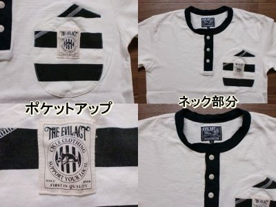 画像1: EVILACT"Henley neckline"Pocket Tee