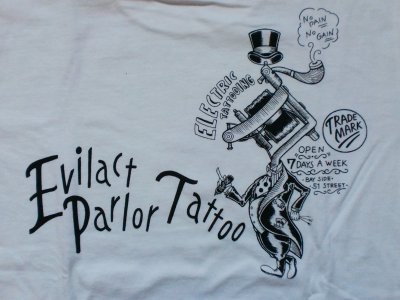 画像1: EVILACT"Evilact tattoo parlor"Tee