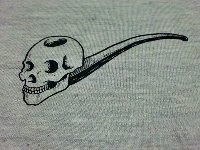 画像1: EVILACT"PIPE SKULL"4.4oz Tri-blend Tee