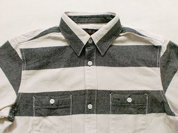 画像3: VINTAGE EL"Heavy Flannel Prison Border Work Shirt" (3)