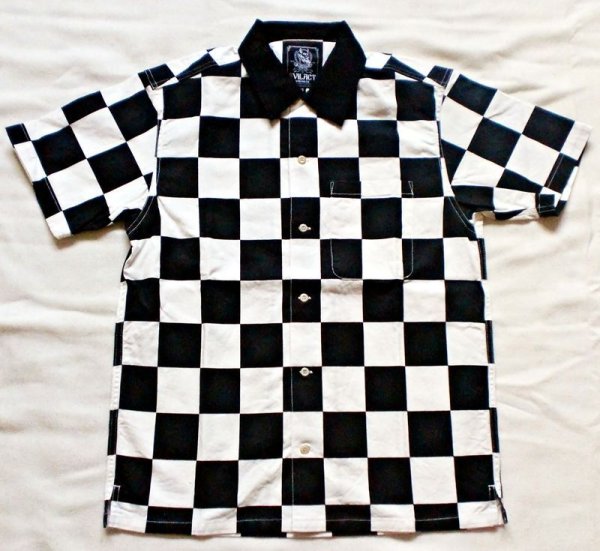 画像1: EVILACT Checker shirts-S/S (1)