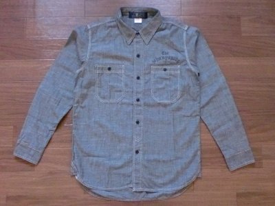 画像1: JOHNNY SPADE"INNSANITY"CHAMBRAY SHIRT