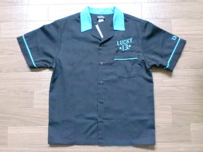 画像1: LUCKY-13"Ta-ta Lanes"Bowler Shirt