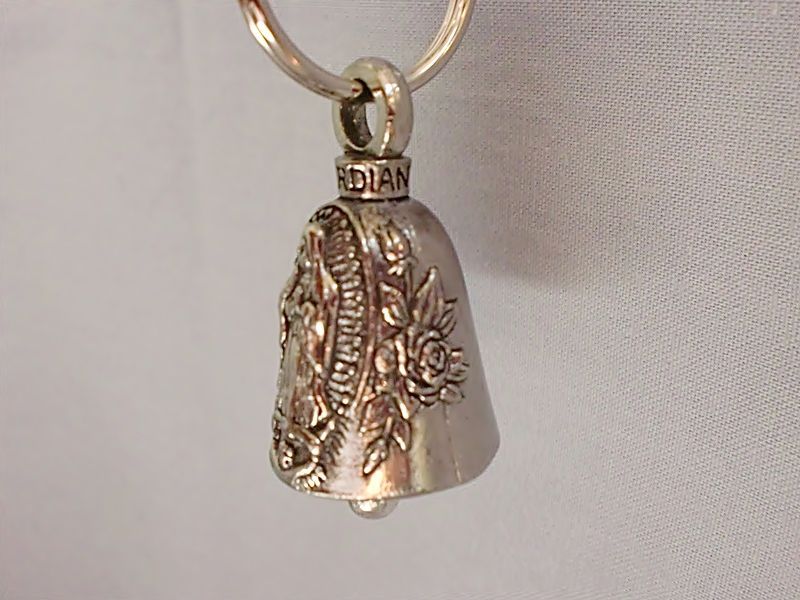 Guardian Bell Firefighter Pewter Bell - 1x1.5 Inch Lead Free With Velvet Pouch